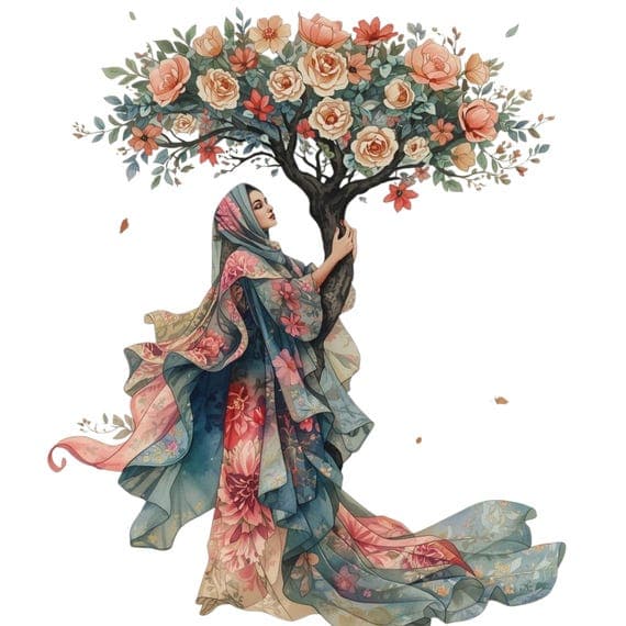 15 Whimsical Nature Goddess Clipart PNG — view 2 — watercolor clipart transparent PNG instant download