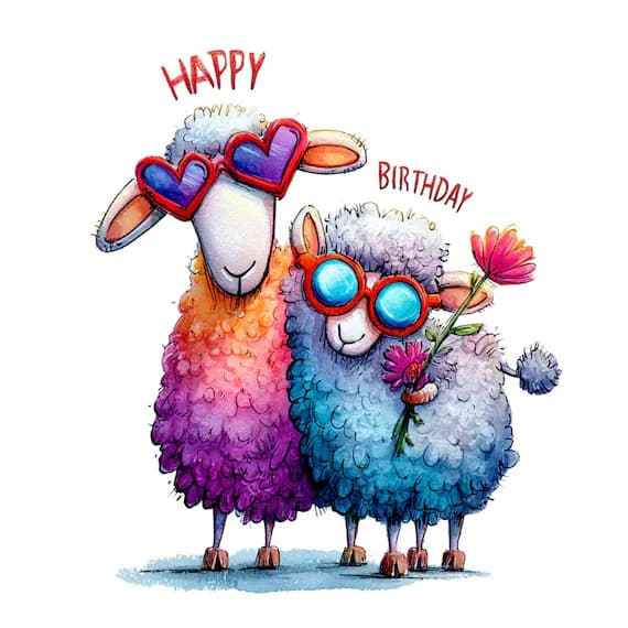 15 Whimsical Sheep Clipart JPG — watercolor clipart transparent PNG instant download