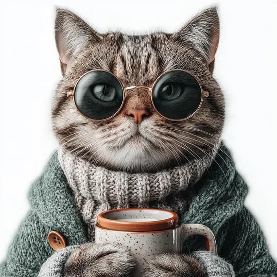 Funny Animals With Glasses Clip Art — view 5 — watercolor clipart transparent PNG instant download