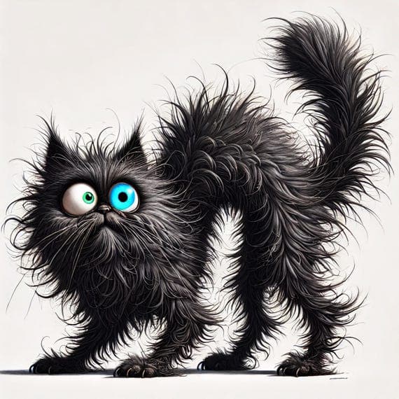 Black Cat Watercolor Clipart — watercolor clipart transparent PNG instant download