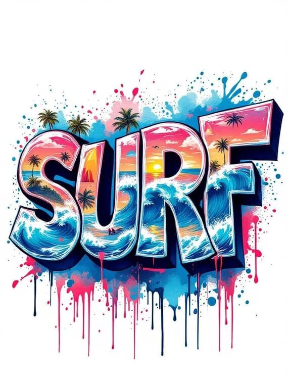 20 Whimsical Surf Clipart PNG — view 5 — watercolor clipart transparent PNG instant download