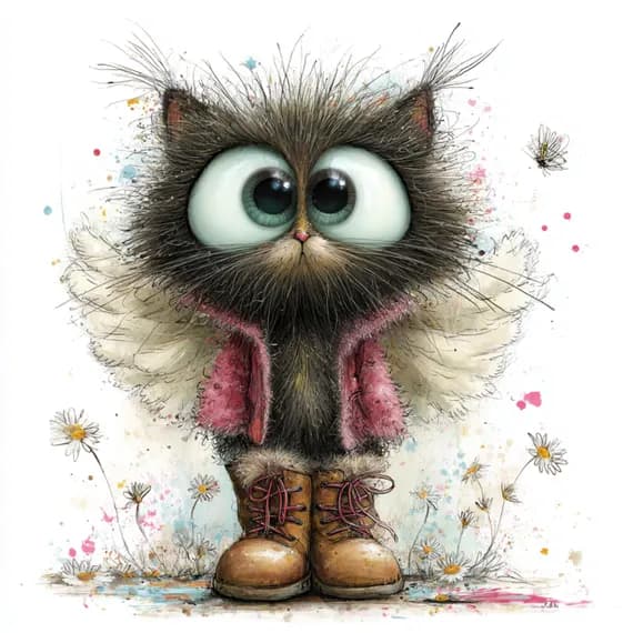 25 cat with Letter Clipart — view 8 — watercolor clipart transparent PNG instant download