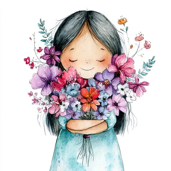 16 Whimsical Princess Clipart PNG — view 5 — watercolor clipart transparent PNG instant download