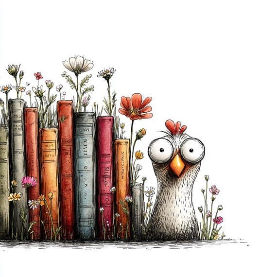 20 Watercolor Chicken & Books Clipart PNG — view 8 — watercolor clipart transparent PNG instant download