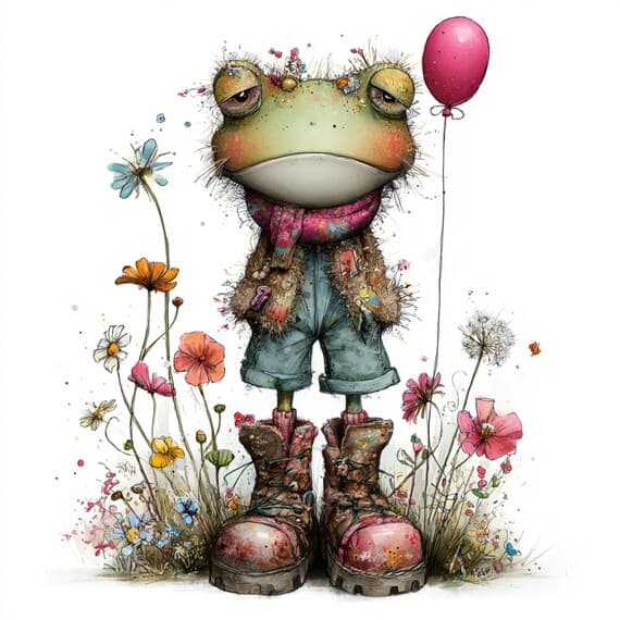 18 Frog Toad Clipart — view 5 — watercolor clipart transparent PNG instant download