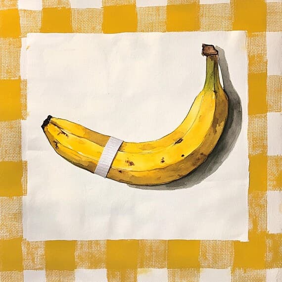 8 Banana Watercolor Wall Art – Modern Kitchen Decor Fruit Illustration — view 2 — watercolor clipart transparent PNG instant download