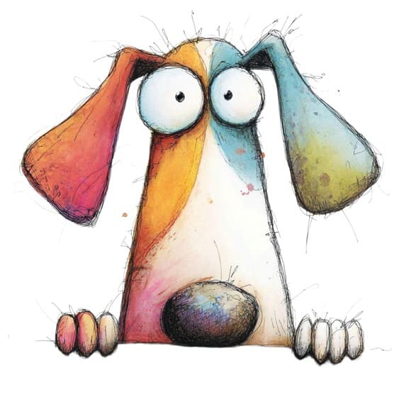 40 Watercolor Peeking Funny Dogs Clipart — view 4 — watercolor clipart transparent PNG instant download