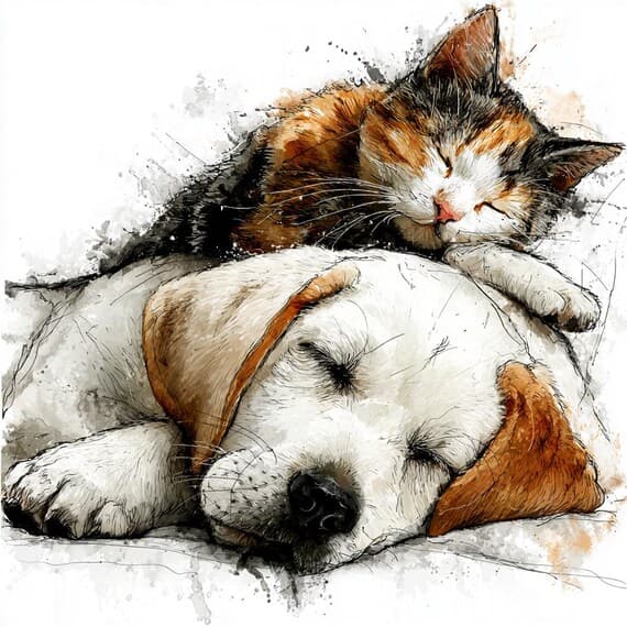 20 Scruffy Cat Dog PNG Clipart Frazzled Pet Graphics Sublimation Junk  — view 2 — watercolor clipart transparent PNG instant download