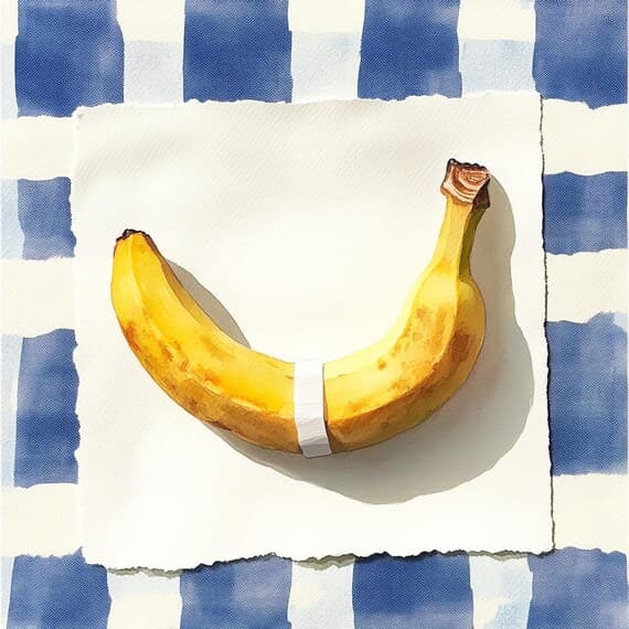 8 Banana Watercolor Wall Art – Modern Kitchen Decor Fruit Illustration — view 8 — watercolor clipart transparent PNG instant download