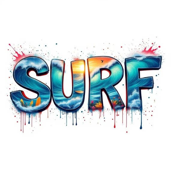 20 Whimsical Surf Clipart PNG — view 6 — watercolor clipart transparent PNG instant download