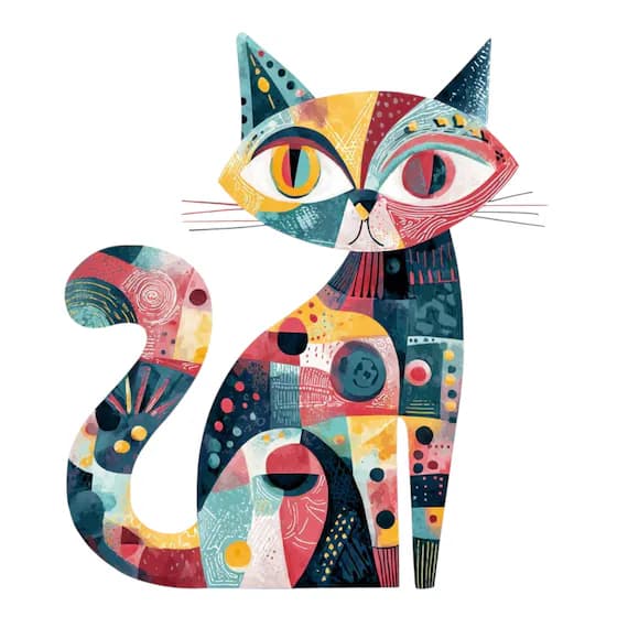 Watercolor Cat Clipart — view 3 — watercolor clipart transparent PNG instant download