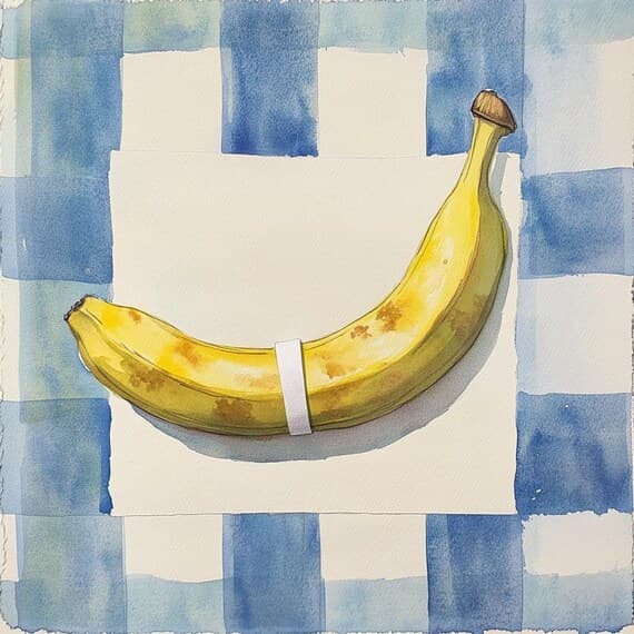 8 Banana Watercolor Wall Art – Modern Kitchen Decor Fruit Illustration — view 6 — watercolor clipart transparent PNG instant download