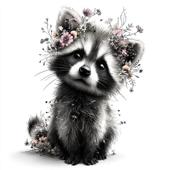 20 Raccoon Clipart Set — view 8 — watercolor clipart transparent PNG instant download