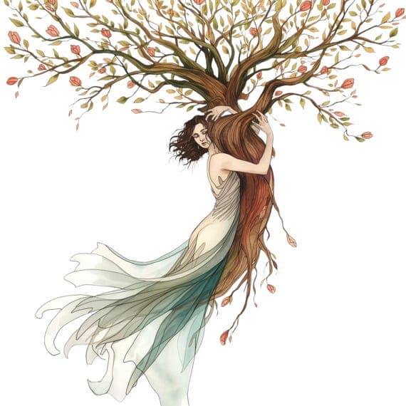 15 Whimsical Nature Goddess Clipart PNG — view 5 — watercolor clipart transparent PNG instant download