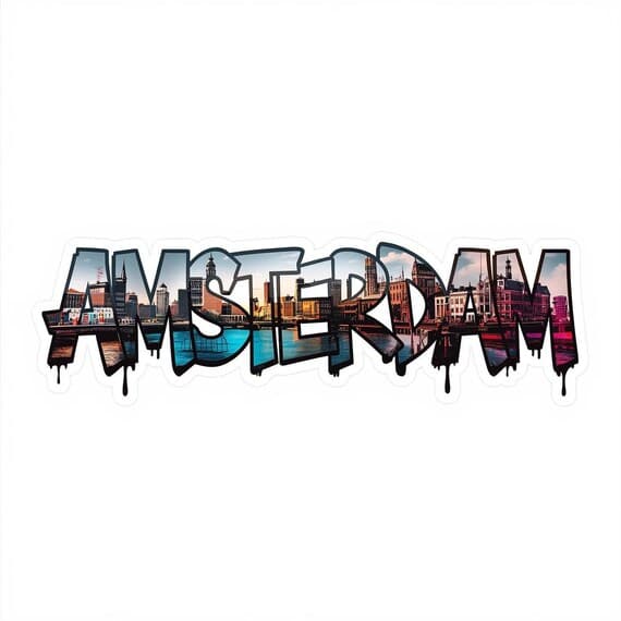 15 Amsterdam Graffiti Sublimation Clipart — view 5 — watercolor clipart transparent PNG instant download