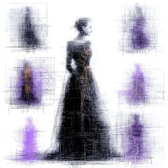 22 Abstract Woman Portrait Clipart (JPG) — view 7 — watercolor clipart transparent PNG instant download