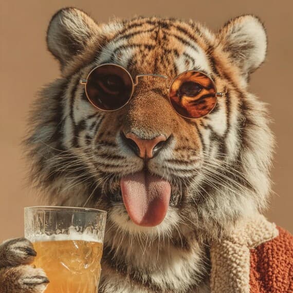 Funny Animals With Glasses Clip Art — view 7 — watercolor clipart transparent PNG instant download