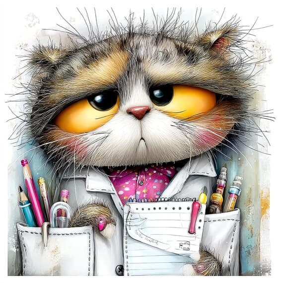 Funny Pocket Animal Clipart, Classroom Decor (Digital Download — view 2 — watercolor clipart transparent PNG instant download