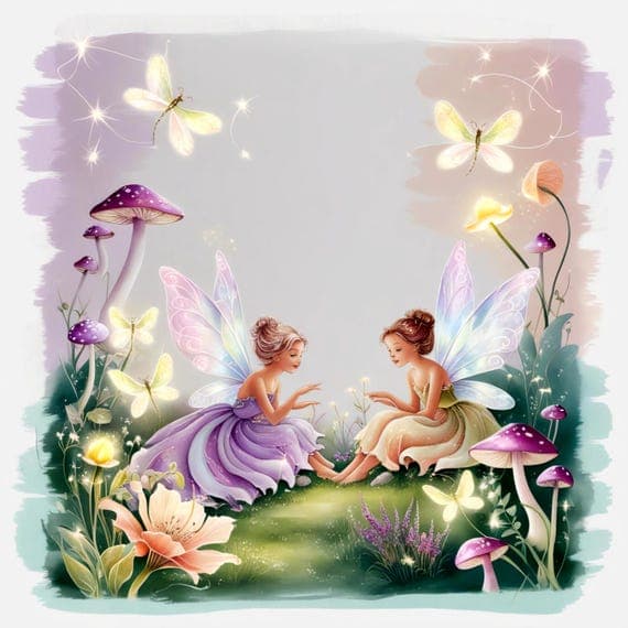 Enchanted Fairy Garden Junk Journal Kit — view 6 — watercolor clipart transparent PNG instant download