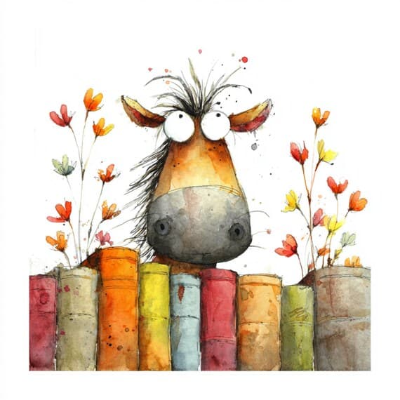 21 Whimsical Farm Animal Book Clipart , Storybook Painted Art ( Digita — view 8 — watercolor clipart transparent PNG instant download