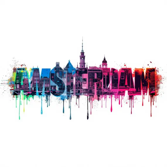 15 Amsterdam Graffiti Sublimation Clipart — view 6 — watercolor clipart transparent PNG instant download
