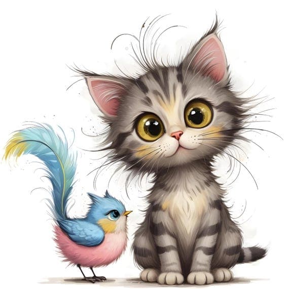 8 Watercolor Kitten Clipart (JPG) — watercolor clipart transparent PNG instant download