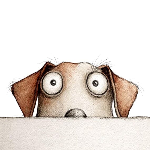40 Watercolor Peeking Funny Dogs Clipart — view 6 — watercolor clipart transparent PNG instant download