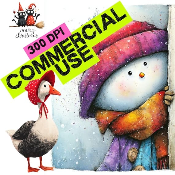 1000+ Christmas Clipart Bundle — view 2 — watercolor clipart transparent PNG instant download