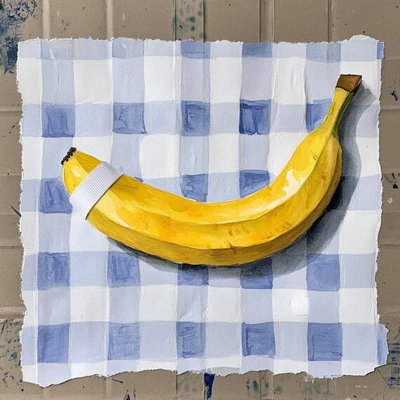 8 Banana Watercolor Wall Art – Modern Kitchen Decor Fruit Illustration — view 5 — watercolor clipart transparent PNG instant download