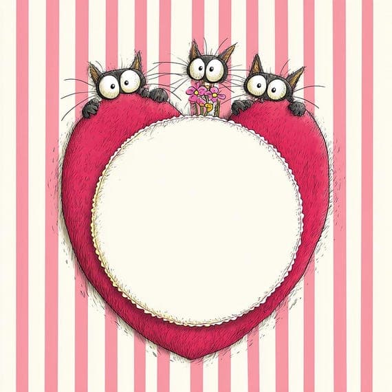 16 Whimsical Cat Frame Clipart (JPG) — watercolor clipart transparent PNG instant download