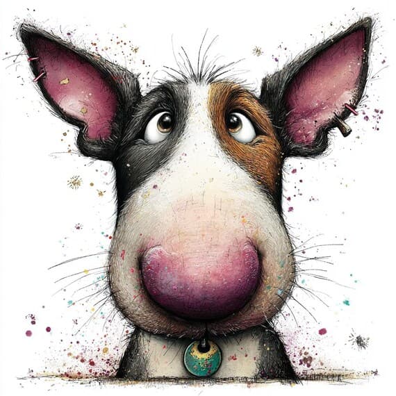 20 Bull Terrier Clipart Set — view 5 — watercolor clipart transparent PNG instant download
