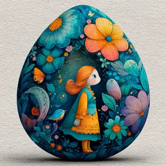 20 Watercolor Easter Egg Clipart, Whimsical Spring Kids for Cards & Di — view 3 — watercolor clipart transparent PNG instant download