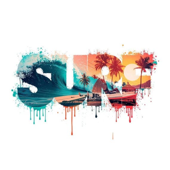 20 Whimsical Surf Clipart PNG — view 2 — watercolor clipart transparent PNG instant download