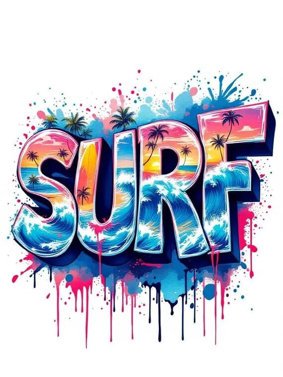 20 Whimsical Surf Clipart PNG — view 7 — watercolor clipart transparent PNG instant download