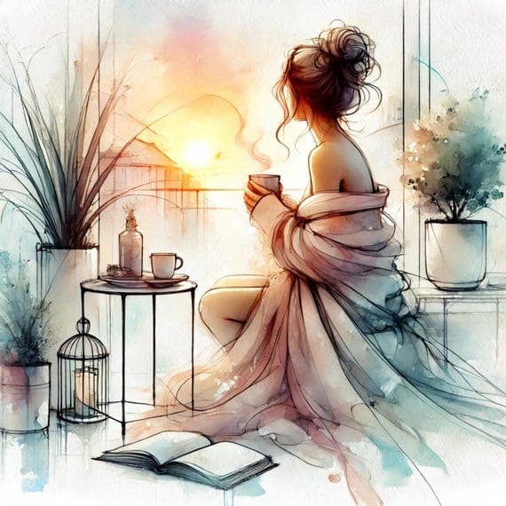 Watercolor Woman Clipart — watercolor clipart transparent PNG instant download