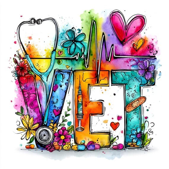 17 Whimsical Vet Clipart PNG — view 8 — watercolor clipart transparent PNG instant download