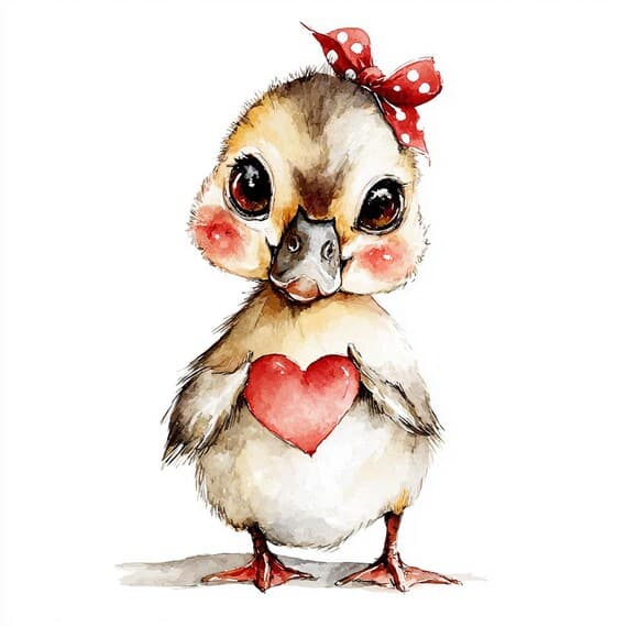 33 Whimsical Valentine Animals Clipart Set (jpg) — view 6 — watercolor clipart transparent PNG instant download