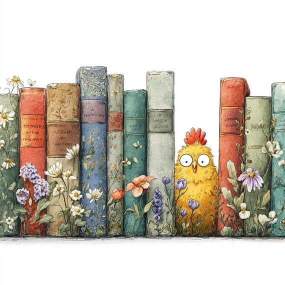 20 Watercolor Chicken & Books Clipart PNG — view 7 — watercolor clipart transparent PNG instant download