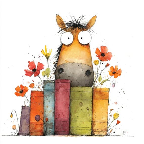 21 Whimsical Farm Animal Book Clipart , Storybook Painted Art ( Digita — view 5 — watercolor clipart transparent PNG instant download