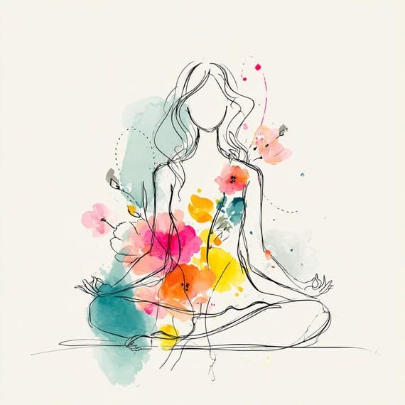 Watercolor Yoga Clipart Set — view 4 — watercolor clipart transparent PNG instant download