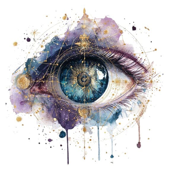 15 Third Eye Vision Clipart (PNG JPG) – Celestial Watercolor Eye Art f — view 8 — watercolor clipart transparent PNG instant download