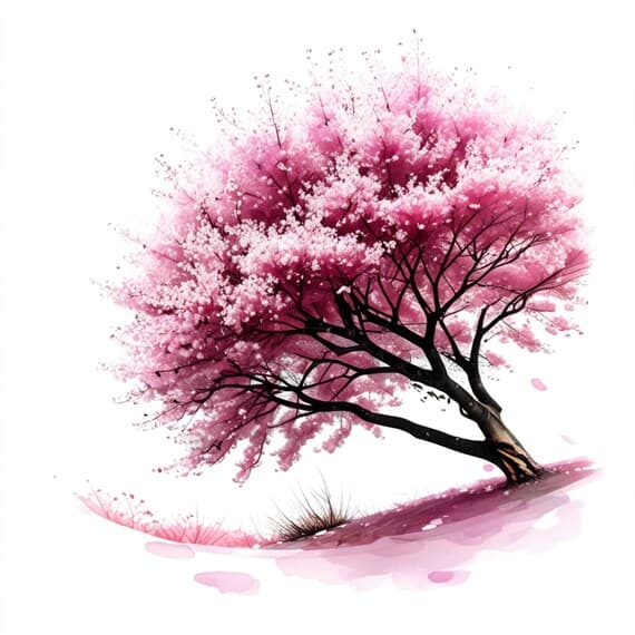 Watercolor Cherry Blossom Tree Clipart β view 2 β watercolor clipart transparent PNG instant download