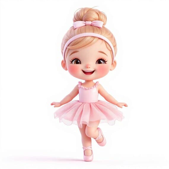 Ballerina Clipart Bundle – Pink Ballet Girl PNG & JPG (Digital Downloa — view 4 — watercolor clipart transparent PNG instant download