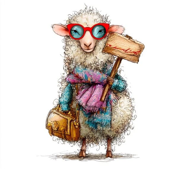 17 Sheep Clipart β view 2 β watercolor clipart transparent PNG instant download