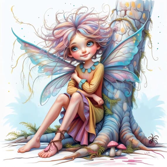 13 Forest Fairy Watercolor Clipart β view 4 β watercolor clipart transparent PNG instant download