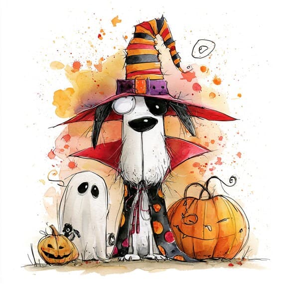 18 Halloween Clipart JPG โ view 7 โ watercolor clipart transparent PNG instant download