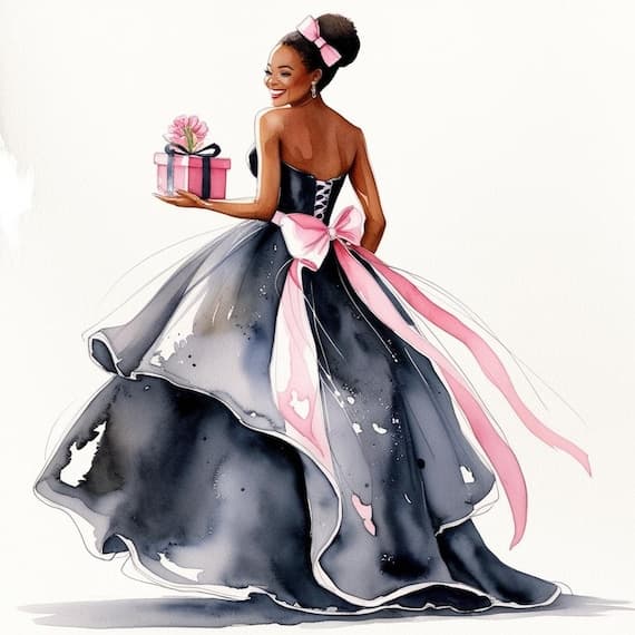 Watercolor Birthday Girl Clipart β view 5 β watercolor clipart transparent PNG instant download