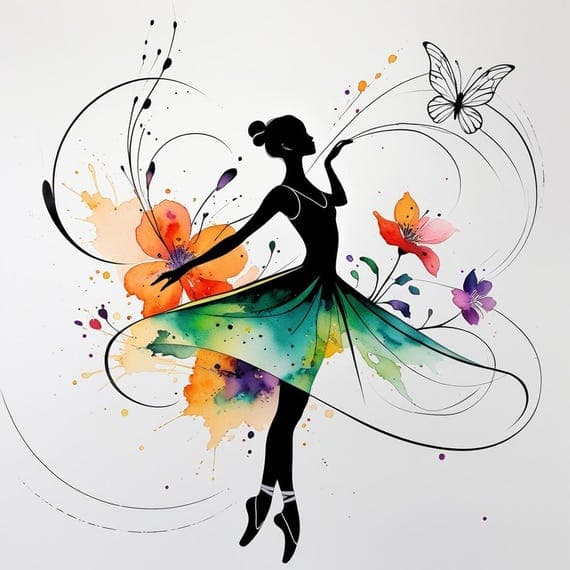 Ballerina Watercolor Clipart β watercolor clipart transparent PNG instant download