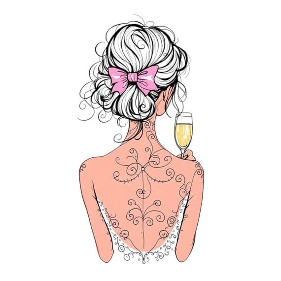 Watercolor Woman with Champagne Clipart β view 7 β watercolor clipart transparent PNG instant download