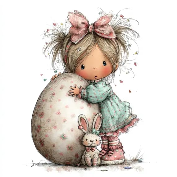 22 JPG Watercolor Easter Clipart, Bunny Kids, Spring Printable (Digita β view 2 β watercolor clipart transparent PNG instant download